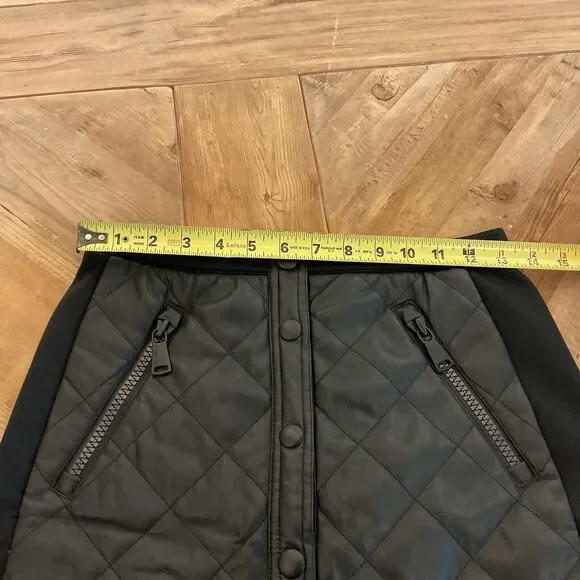 Alp-n-Rock Valentina Black Quilted Faux Leather Skirt Women’s‎ XS NEW WITH TAGS